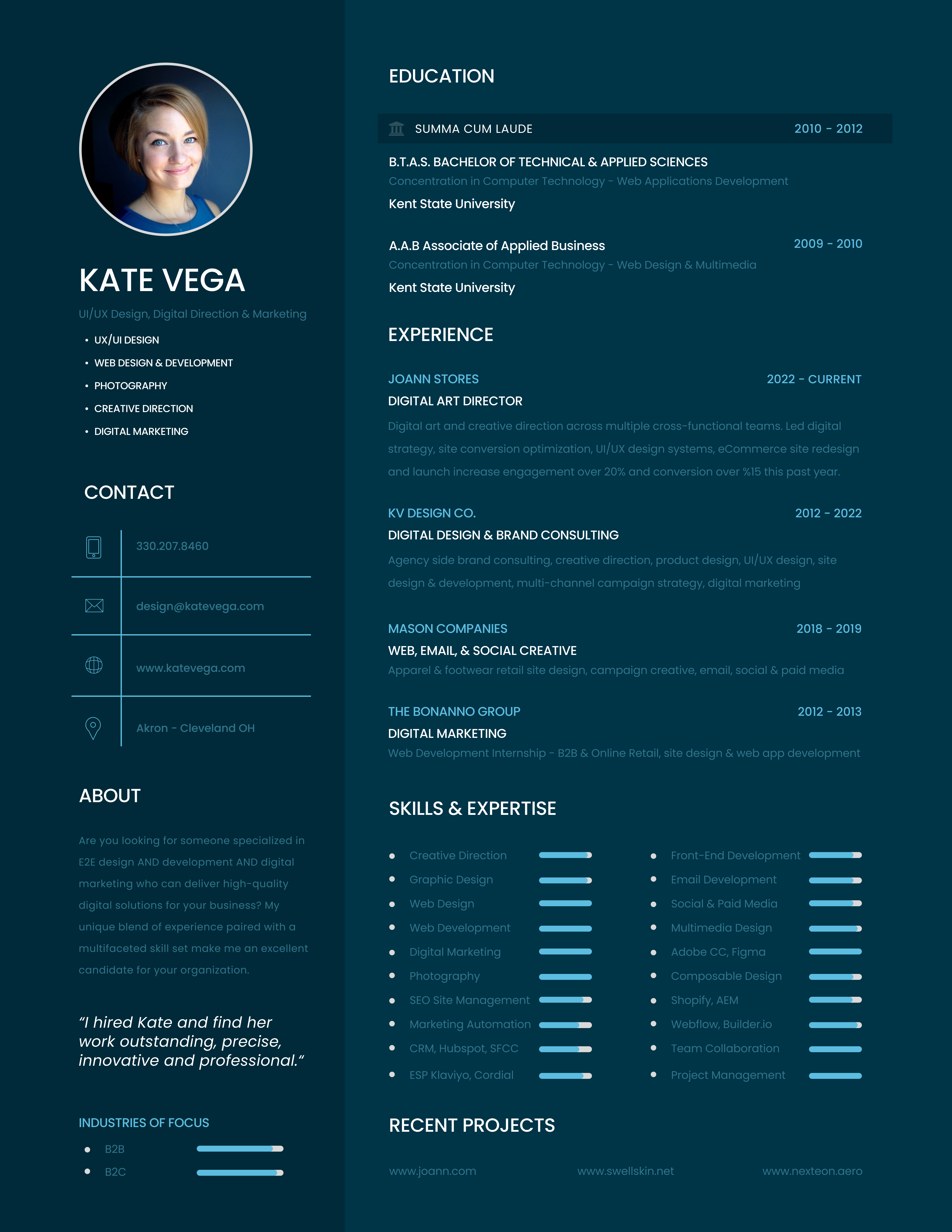 Kate Vega - UI/UX Design, Digital Art Director